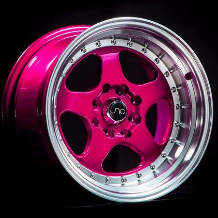 15 inch Candy Red Machined Lip Rim 4x100 4x114.3 15x8 inch U5179