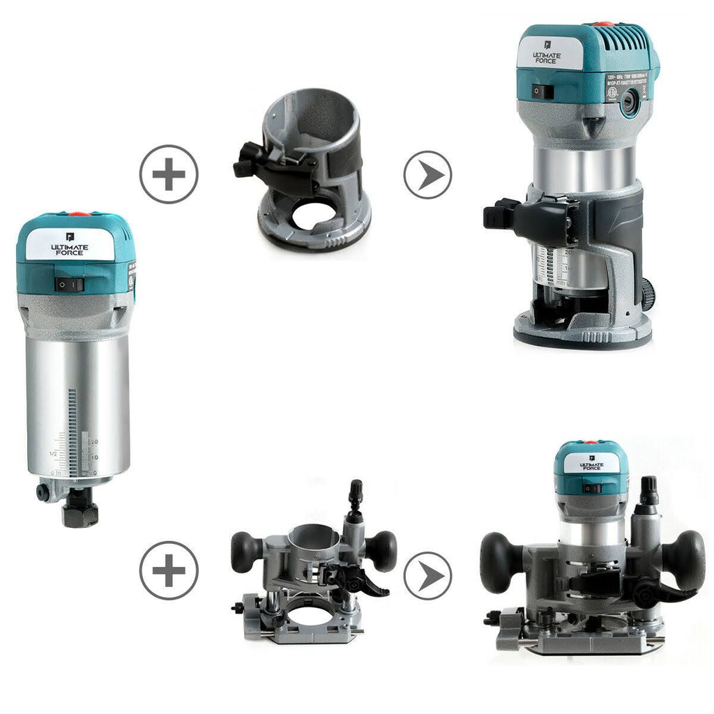 1.25HP Variable Speed Palm Router with Plunge Base V488487