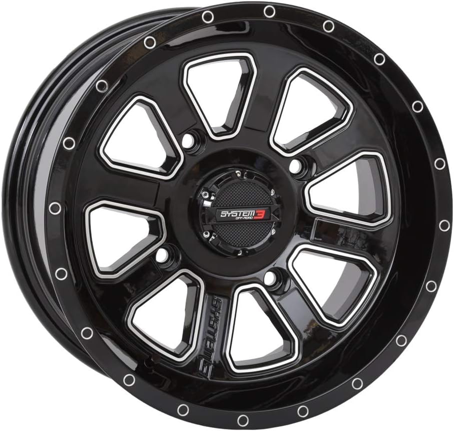 System 3 ST-4 Black 14 Wheels 28 Carnivore Tires 4x110 Bolt Pattern P2451