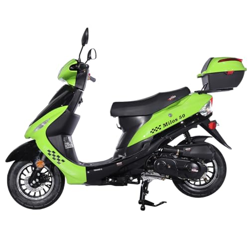Black 50 Moped with 10" Aluminum Wheels M8178