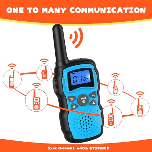 2 Pack Pink Purple Rechargeable Walkie Talkies with USB Charger 6000mAh Battery Flashlight Lanyard X327