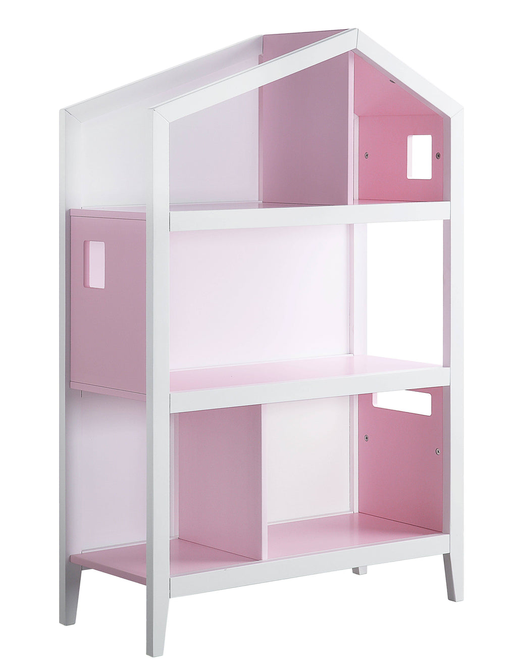 White Pink Wood Bookcase D484