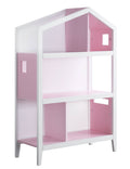 White Pink Wood Bookcase D484