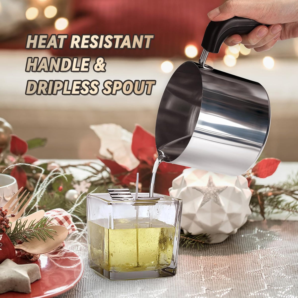 1L 200W Aluminum Wax Melting Pot with Touch Screen Digital Temperature Display R22196