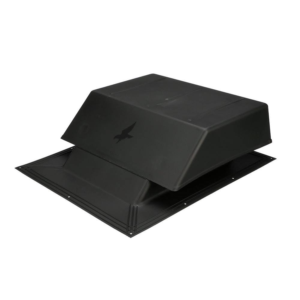 Black Plastic Slant-Back Roof Louver Static Vent H362732