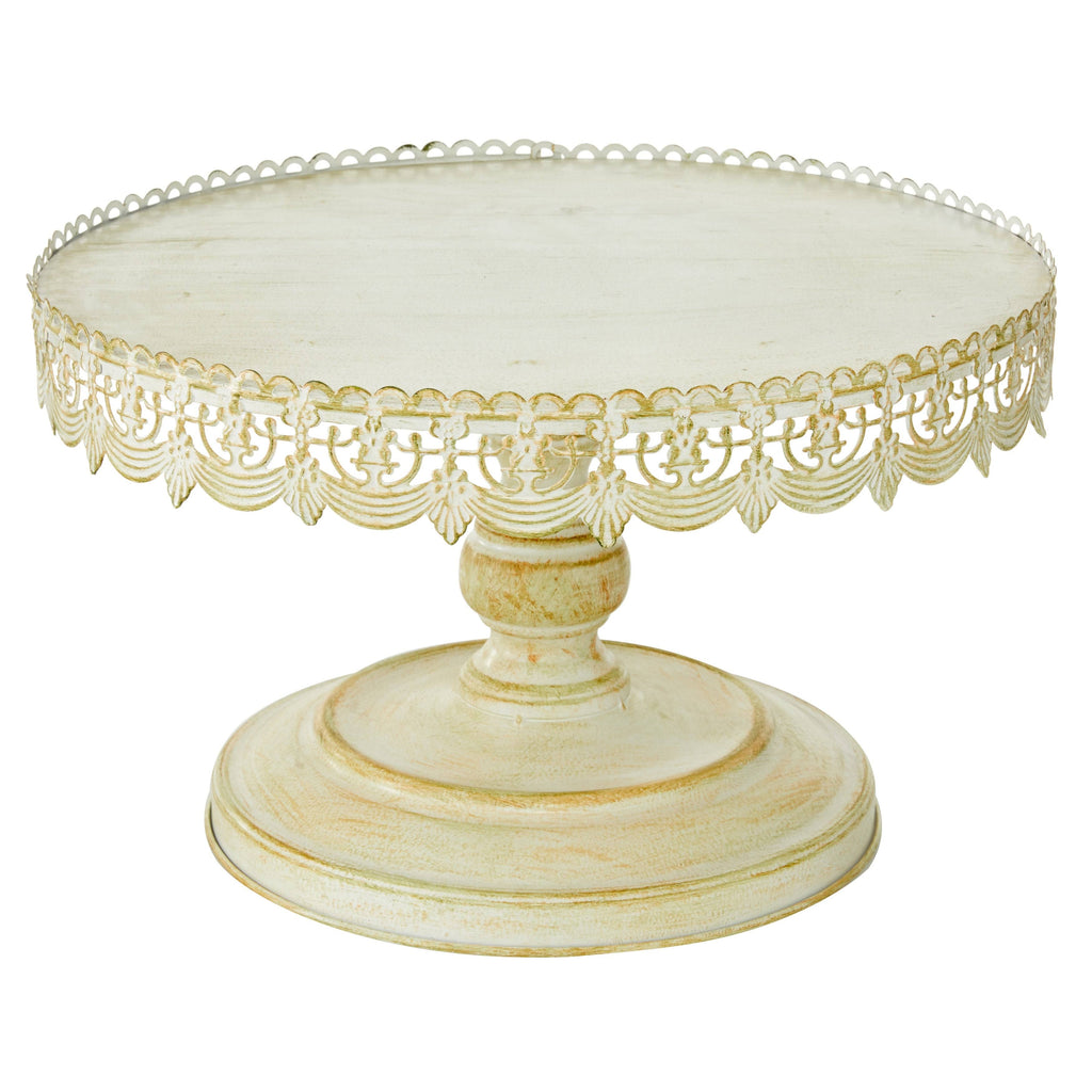 Brown White Metal Cake Stand A319