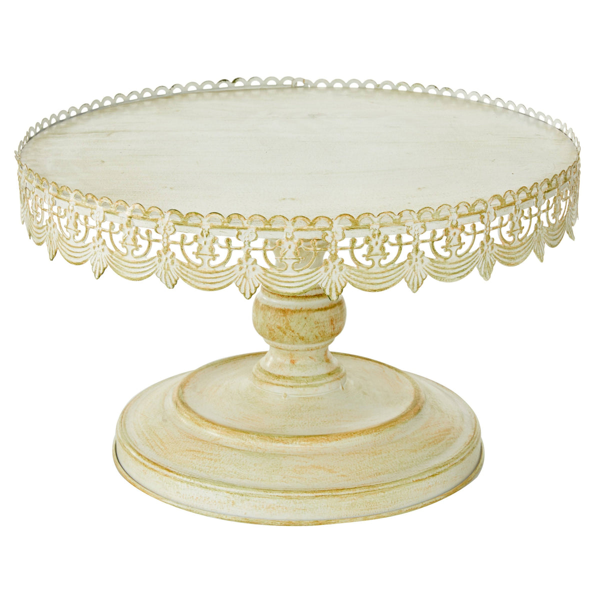 Brown White Metal Cake Stand A319