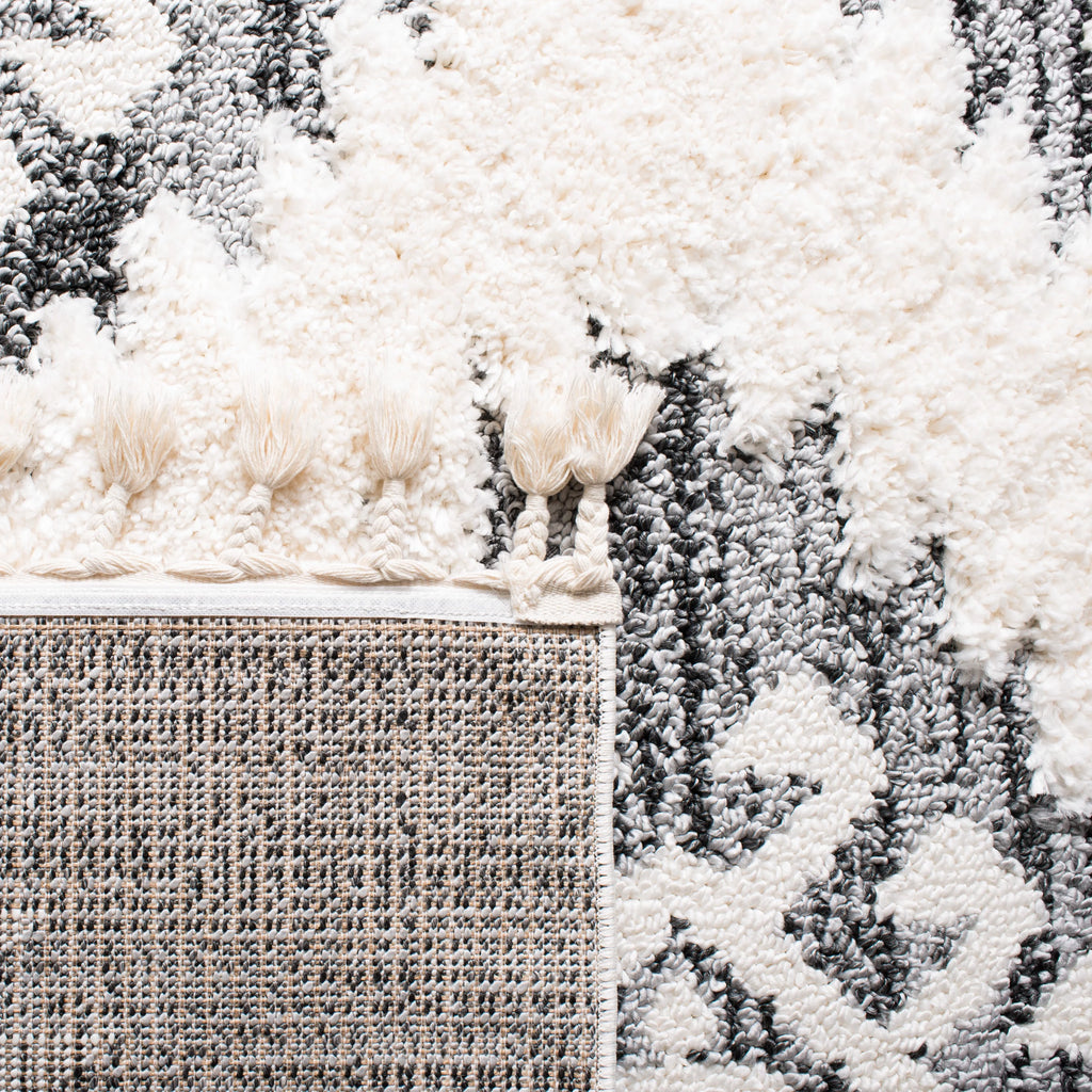 Ivory/Grey 9' x 12' Shag Area Rug R2749