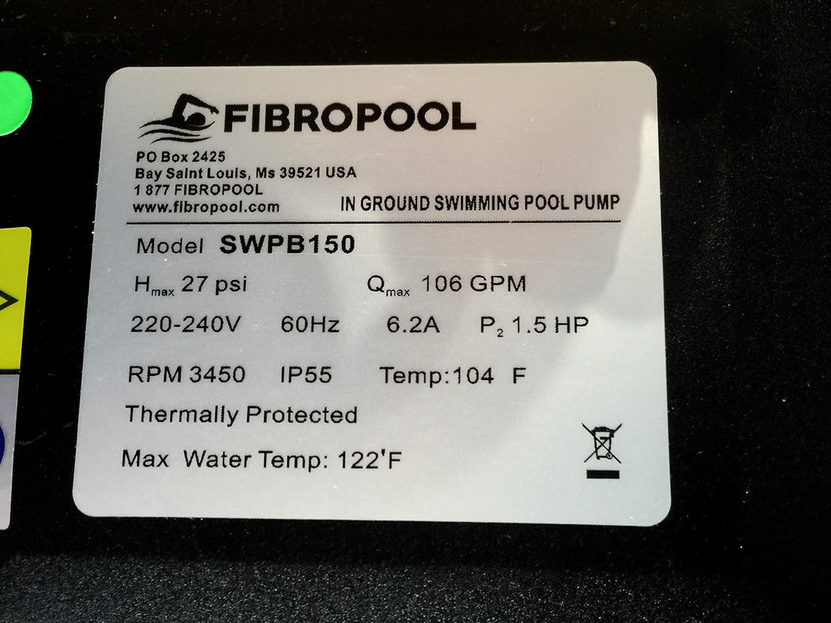 1.5 HP Swimming Pool Pump F818552