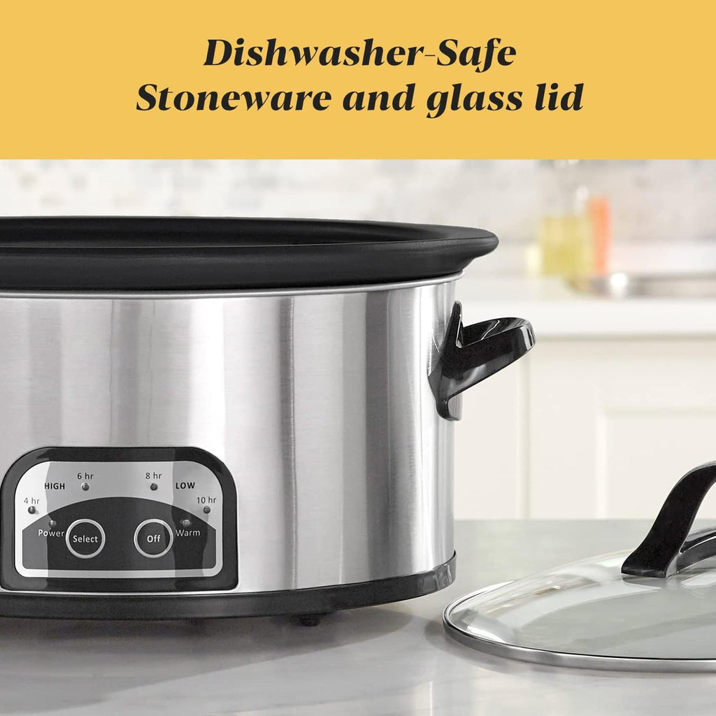 6 Quart Electric Slow Cooker Stainless Steel W2473