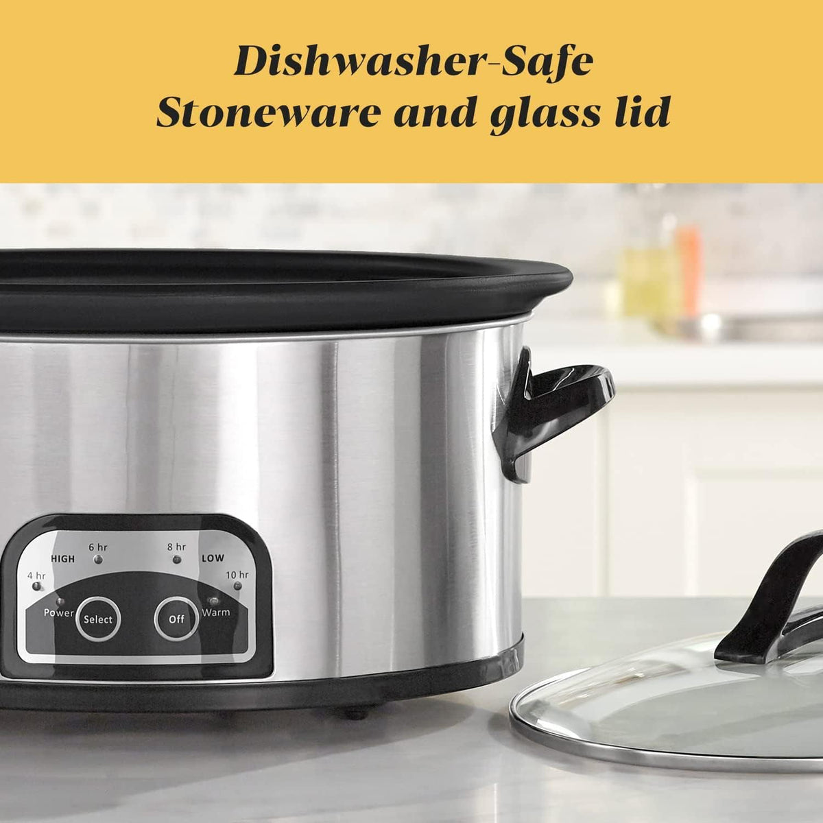 6 Quart Electric Slow Cooker Stainless Steel W2473