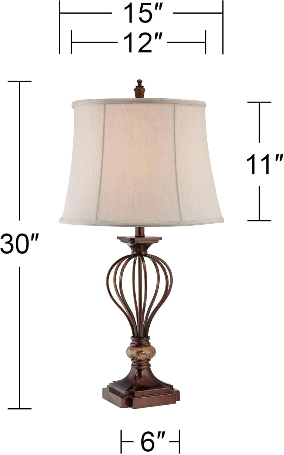 Marble Accent Table Lamp U6760