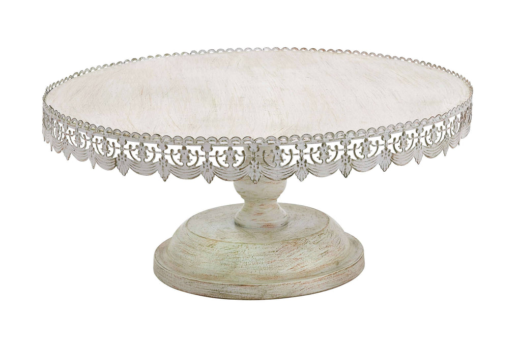 Brown White Metal Cake Stand A319