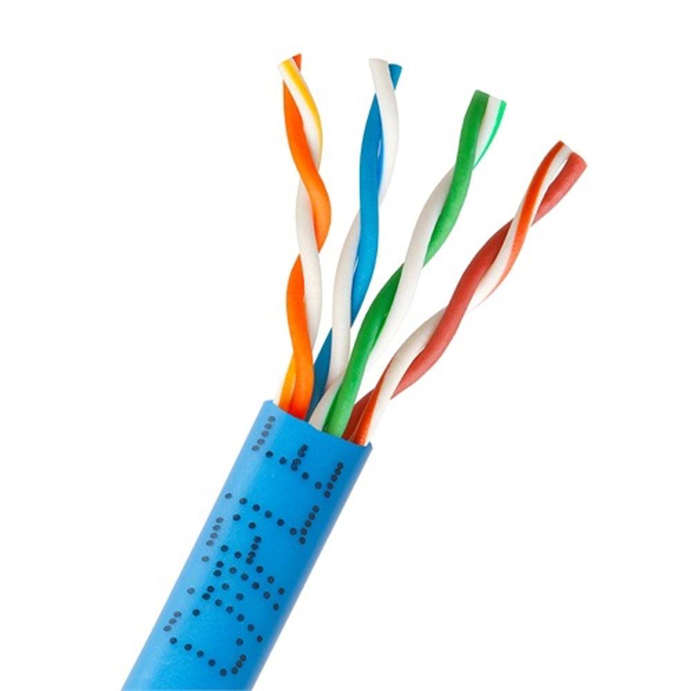 Cat-5e Bulk Cable 350MHz UTP 24AWG Bare Copper 1000ft Blue K2624
