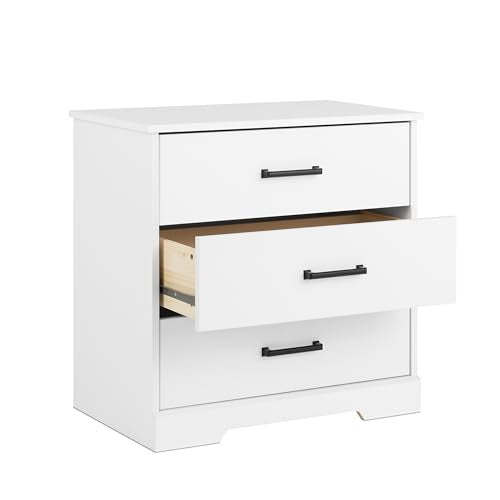 Black 3 Drawer Tall Nightstand G157322