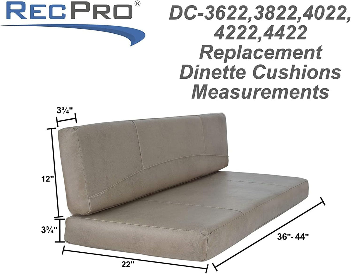 RV Dinette Booth Cushions with Memory Foam Cloth B973