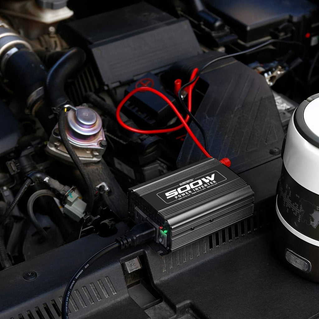 500W Car Power Inverter DC 12V to AC 110V with USB Ports Y33830