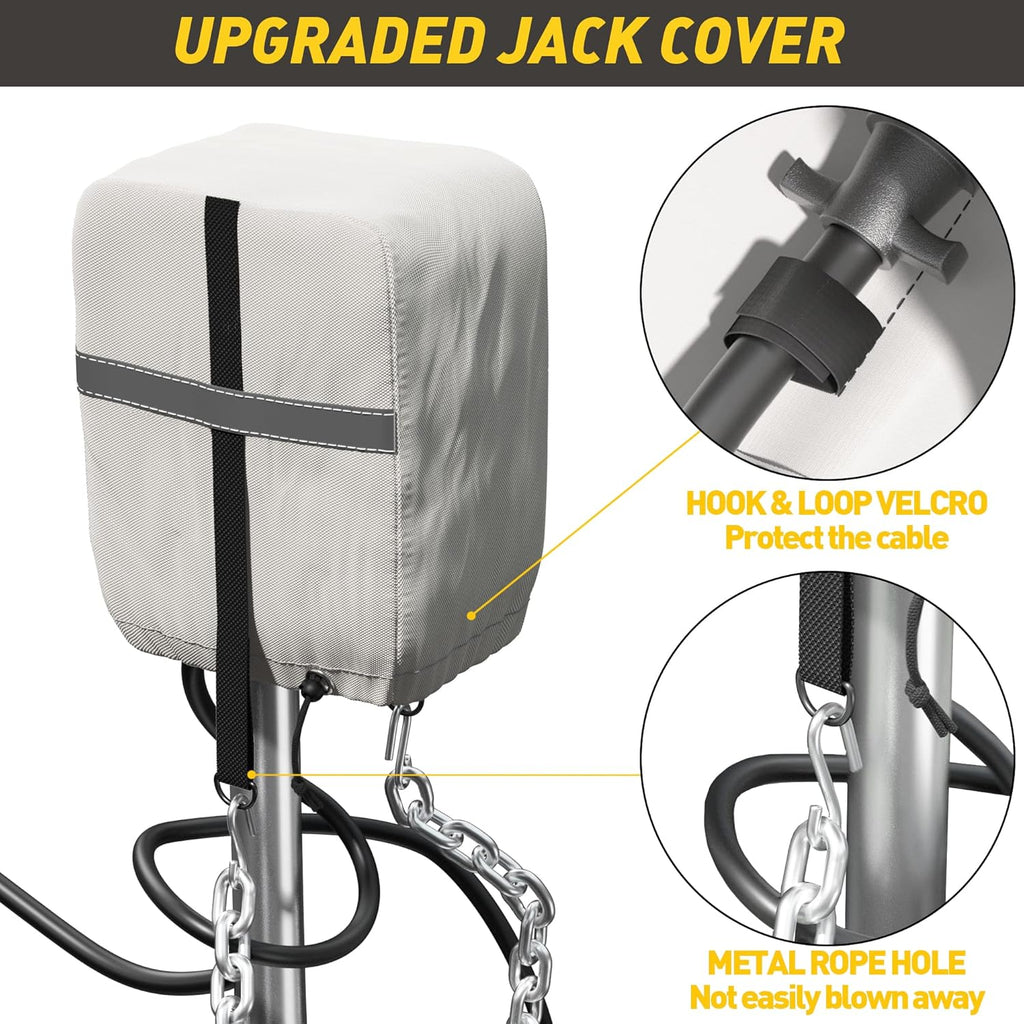Waterproof Windproof Anti-UV Travel Trailer Cover for 18'-20' RV S8943