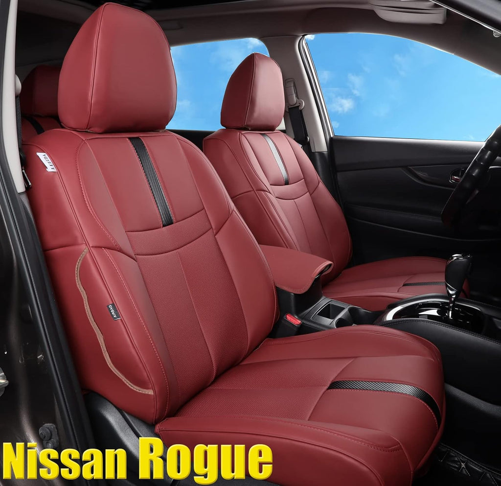 Custom Car Seat Covers Waterproof Faux Leather Beige G42755
