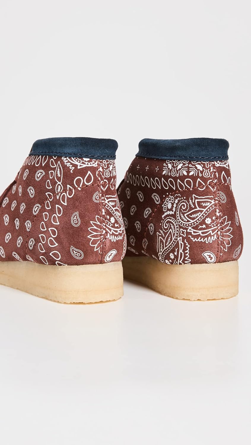 Brick Paisley Brown Print Wallabee Boots H75840