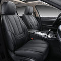 Black Waterproof Nappa Leather Car Seat Covers Full Set Z339910