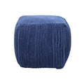 Cotton Upholstered Striped Ottoman M21281
