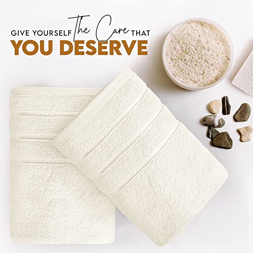 4 Pack Oversized Bath Towels Set, 100% Ring Spun Cotton (27 x 54 Inches) Black T742