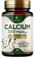 240 Tablets Calcium 1200 mg with Vitamin D3 Dietary Supplement N7780