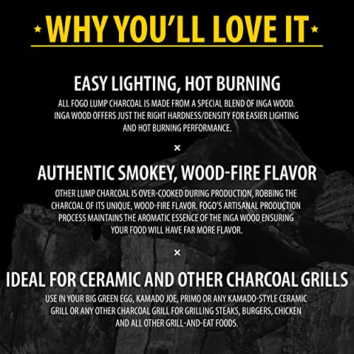 Premium Oak Lump Charcoal, 17.6 Pound Bag Y7462