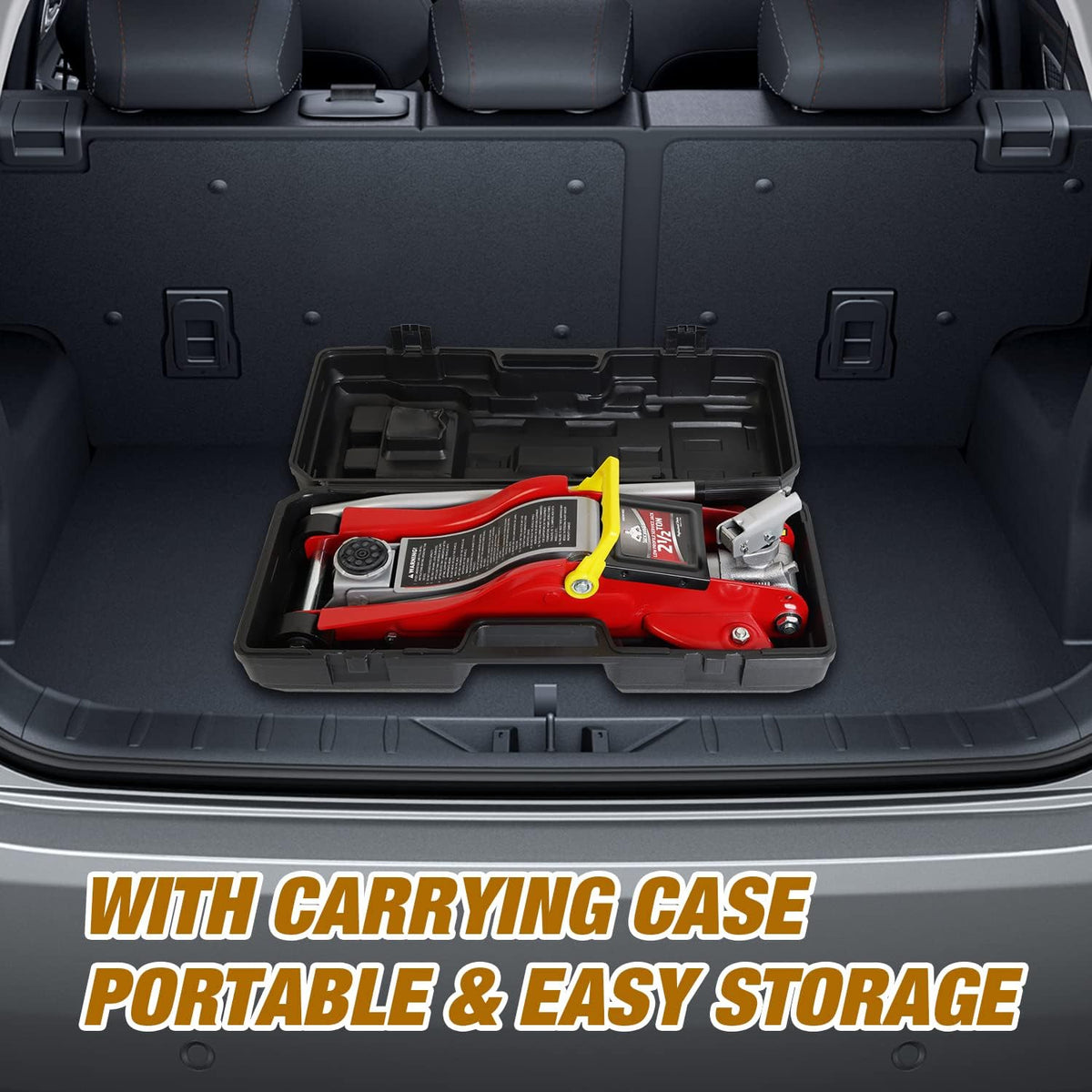 Red 2.5 Ton Hydraulic Floor Jack with Storage Case I3946