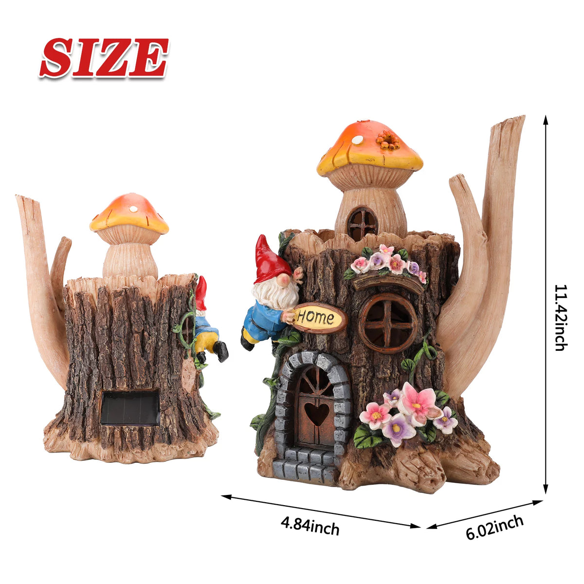 Garden Gnome Statue with LED Light G1299
