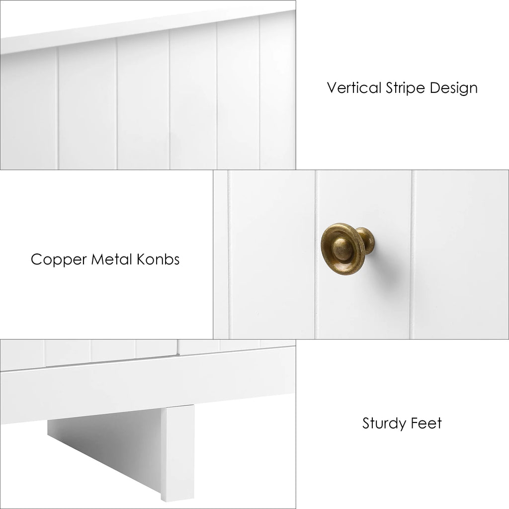 White 6 Drawer Wood Dresser B88601