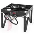 Outdoor Propane Burner Stove with 10 PSI Regulator and Cast Iron Braided Holes K107769