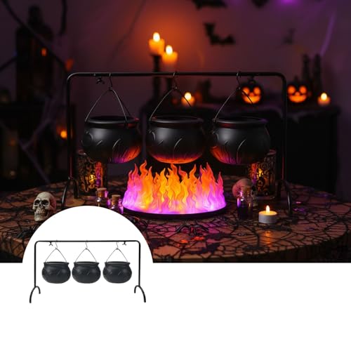 Black Cauldron Set with Stand O6967