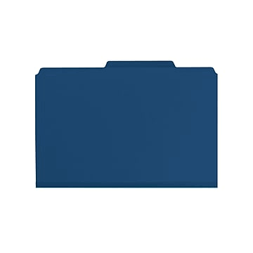 Dark Blue Legal Size Pressboard Classification Folders with Fasteners, 10/Box D8429