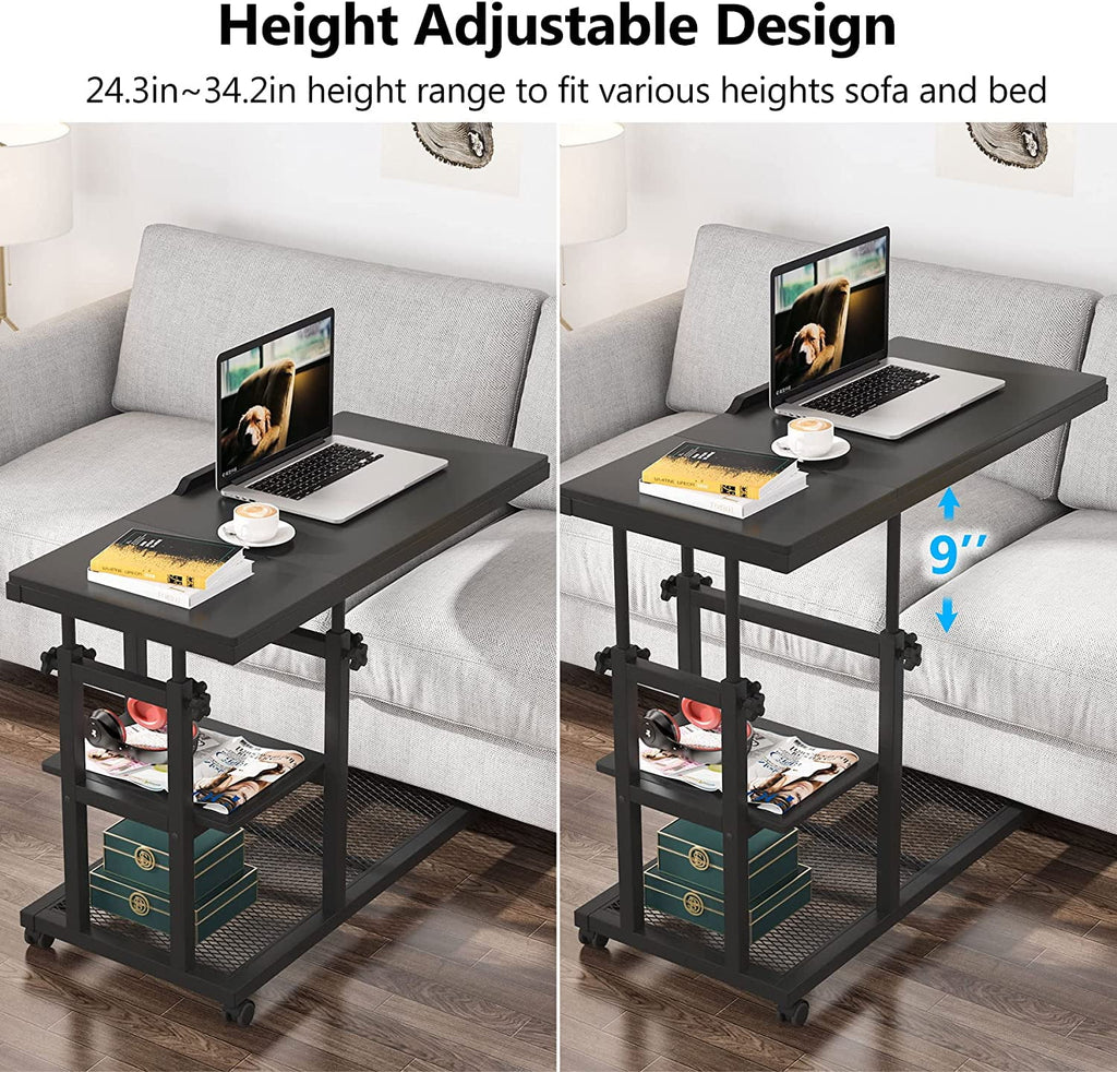Height Adjustable C Table Brown I2700