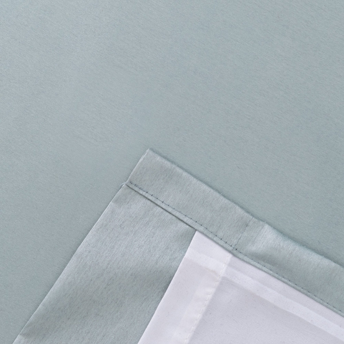 Blue 100x84" Faux-Silk Rod Pocket Curtain Pairs B2412