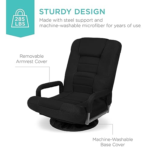 Swivel Gaming Chair 360 Degree Foldable Black/Blue K234