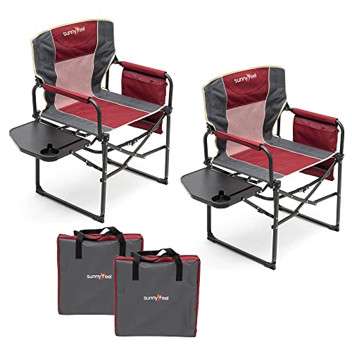 Oversized Portable Folding Camping Chair with Side Table A301