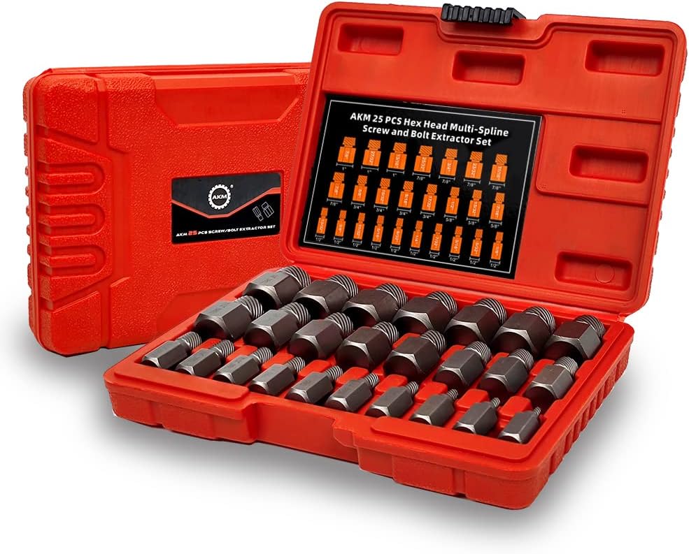 49-Piece Bolt Extractor Screw Extractor Set with Drill Bit Set and Carrying Case I304