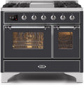 40 Dual Fuel Propane Gas Range Matte Graphite Chrome Trim T228062