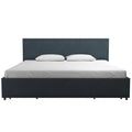 Dark Grey Linen Upholstered Storage Bed Frame B989046