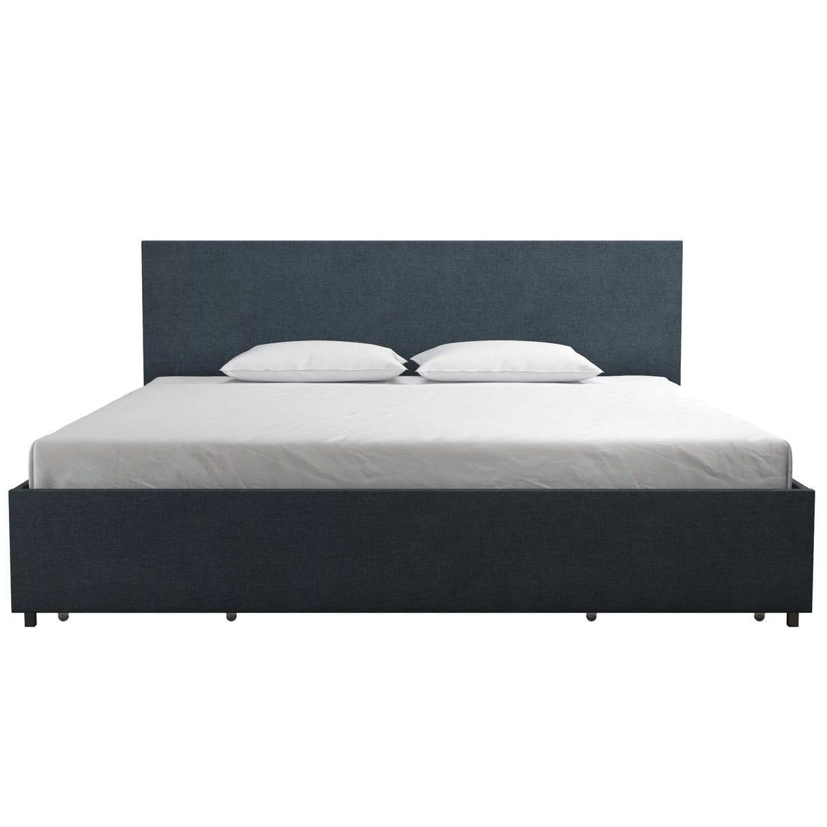 Dark Grey Linen Upholstered Storage Bed Frame B989046