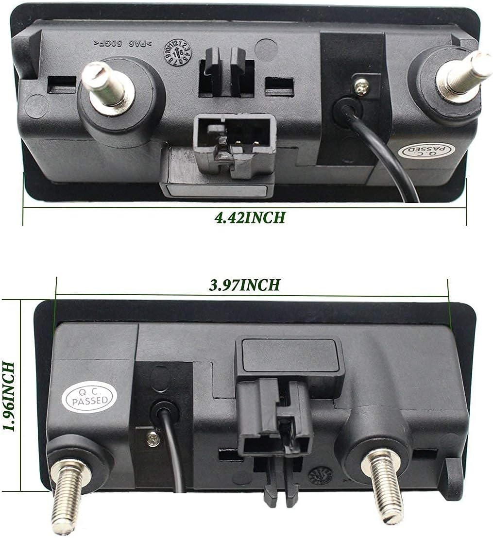 Trunk Handle Backup Camera with Moving Guide Line and 5 AHD TFT LCD Screen Monitor Pack of 2 X954