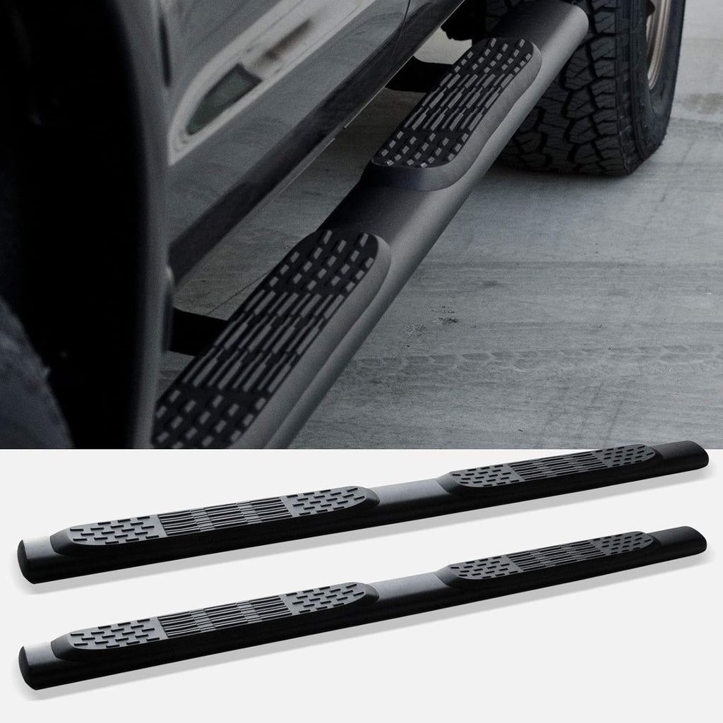 5 Oval Side Step Nerf Bars Matte Black W7735