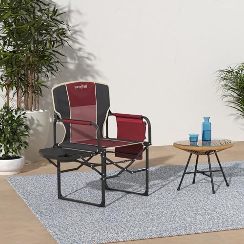Oversized Portable Folding Camping Chair with Side Table A301