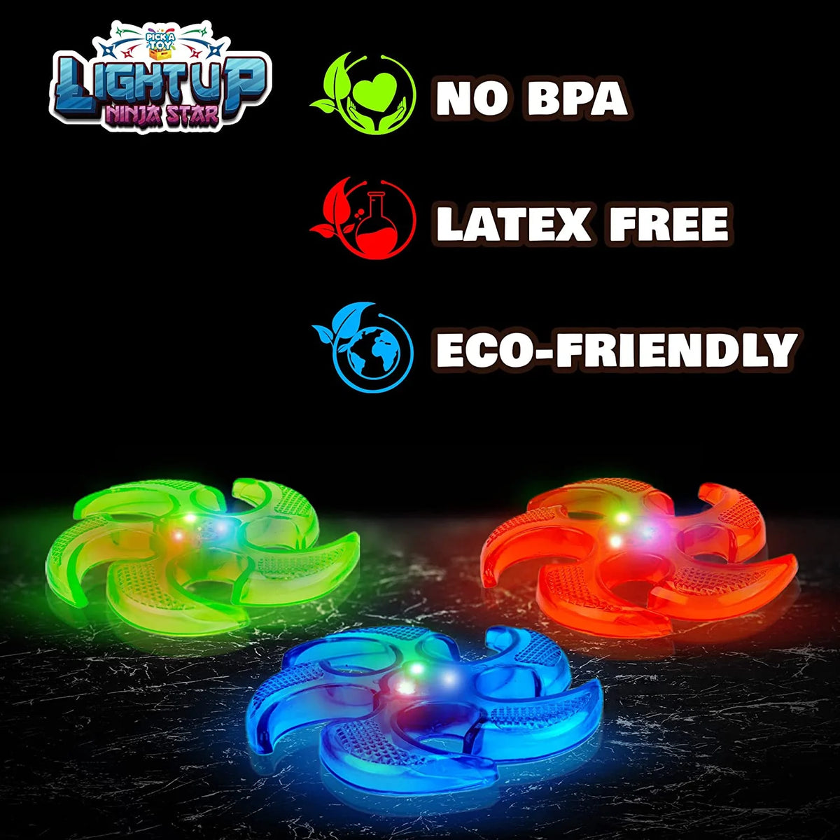 3 LED Electronic Stars for Tossing M2237