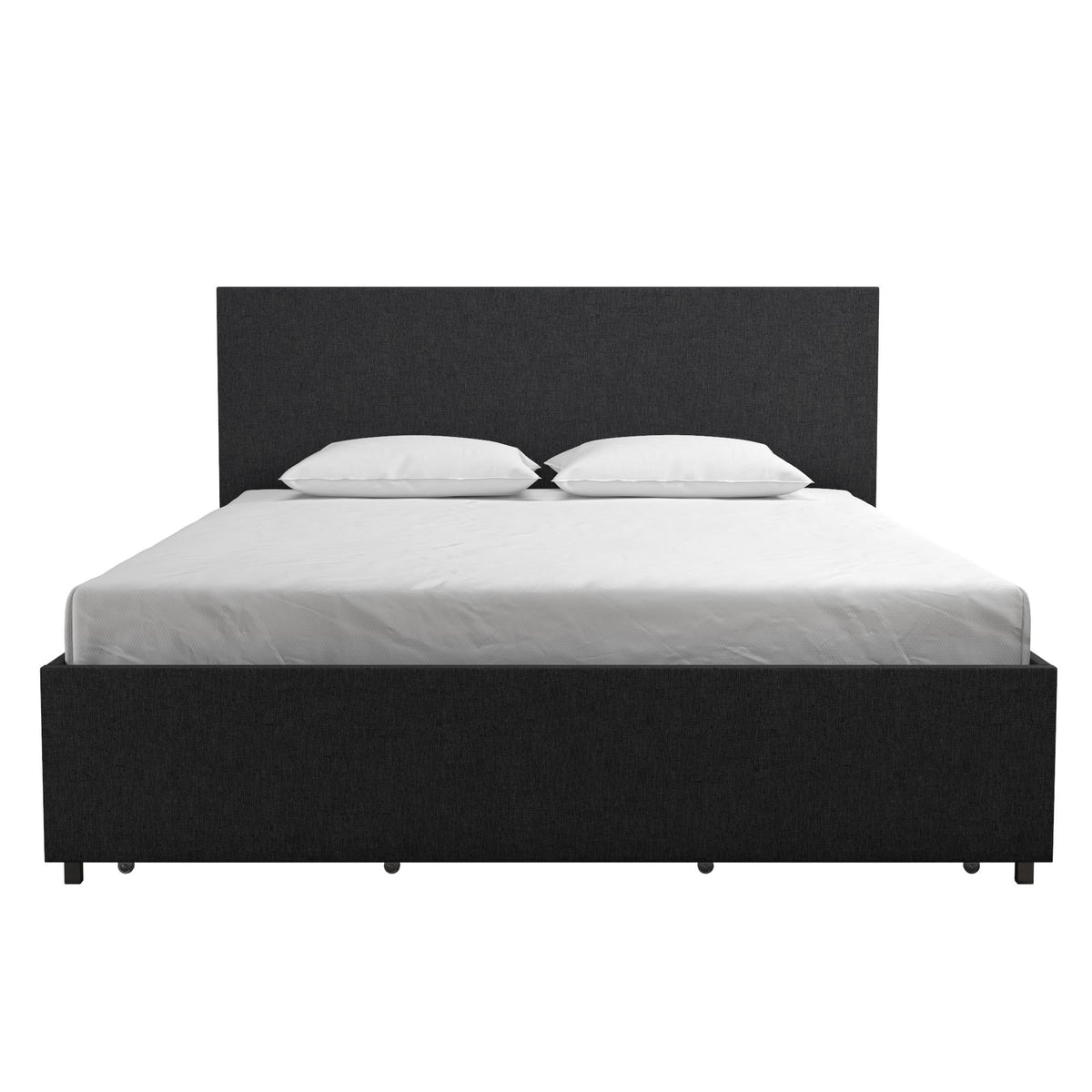 Dark Grey Linen Upholstered Storage Bed Frame B989046