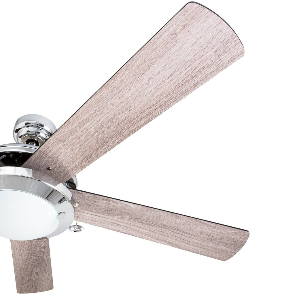 Chrome Contemporary Rustic Ceiling Fan, 52 LED J61086