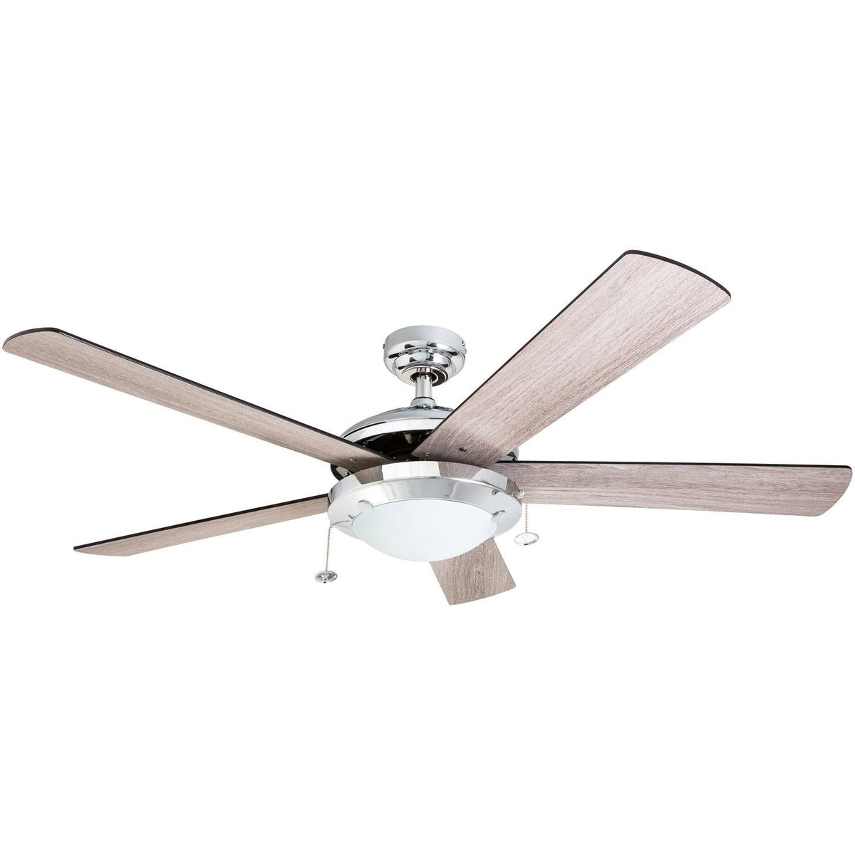Chrome Contemporary Rustic Ceiling Fan, 52 LED J61086
